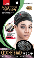 Qfitt Jumbo X-Large Crochet Braid Wig Cap # 5029 Black - Dollar Deals
