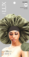 Qfitt LUX Luxury Silky Jumbo Satin Bonnet #7003 Assorted