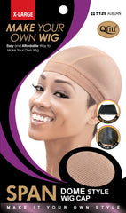 Qfitt Spandex Dome Style X-Large Wig Cap #5129 Auburn
