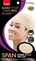 Qfitt Spandex Dome Style X-Large Wig Cap #5130 Beige