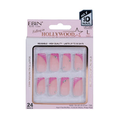 EBIN Press-On Nails Falling in Hollywood - Captured #NN3DH002 Long