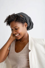 Grace Eleyae Adjustable Slap | Satin-Lined Cap - Gray