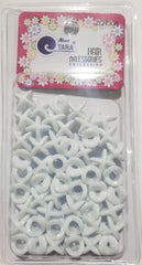 Tara Hair Beads - XOXO White #ZQ9306