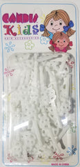 Candis Kids Hair Barrettes - Mini ABC White #BRT12616
