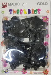 Sweet Kids Hair Barrettes - Butterflies Black #5124B