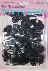 Sweet Kids Hair Barrettes - Ribbons Black #5142