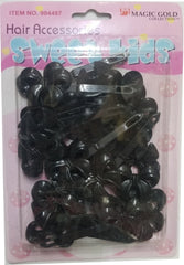 Sweet Kids Hair Barrettes - Ribbon 4 Black #BRT2015