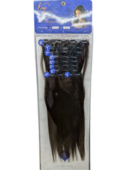 Vog Pro Kinky Straight Clip-On Hair Extensions 9PCs