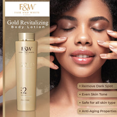 Fair and White 2: Gold Revitalizing Body Lotion - Flawless Skin - 500ml / 17.6 fl oz