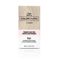 Wella Color Charm Permanent Liquid Hair Toner - T81 Intense Ash Blonde