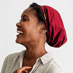 Grace Eleyae Adjustable Slap | Satin-Lined Cap - Wine Red