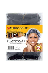 Magic Gold Plastic Cap 30 Pack - Black