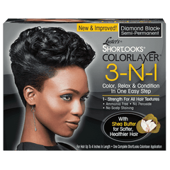 Pink Shortlooks Colorlaxer 3-in-1 Relaxer Kit - Diamond Black