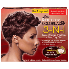 Pink Shortlooks Colorlaxer 3-in-1 Relaxer Kit - Passion Red