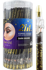 HerMine 2 In 1 Eyebrow & Eyeliner Pencil w/ Sharpener