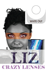 LIZ Color Crazy Contact Lenses #White Out