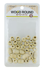 Magic Collection Wood Round Beads - Large Natural #12815NAT
