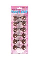 Sweet Kids Hair Baubles - Round #XL20 Brown