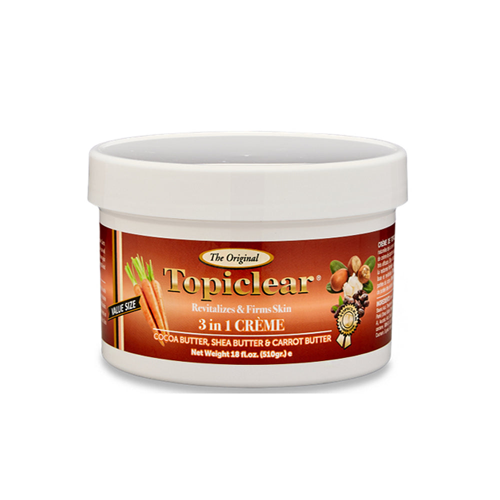 Topiclear 3 in 1 Crème -Cocoa, Shea, Carrot Butter Jar (18 oz) #19