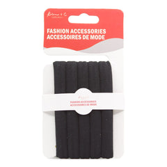 Fashion Ponytail Holder 5pk - Black #91980