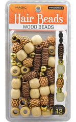 Magic Collection Hair Beads Wood Beads - #WOODMIX6
