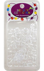 Beauty Collection Round Medium Hair Beads - Crystal #70CRY