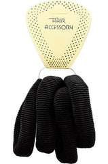 Magic Gold Elastic Black Ponytailers 4pcs #HEP004BLK