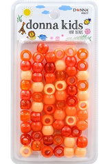 Donna Kids Medium Hair Beads - Orange #5617