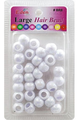 Eden Large Hair Beads - Glossy White #BR8WAB