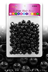 Eden Large Hair Beads Jumbo Pack - Black #BR89BK