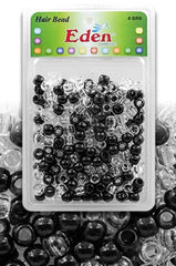 Eden Medium Hair Beads Jumbo Pack - Black & Clear #BR9BC