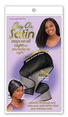 Stay On Satin Tie Up Wrap - Style 674 Black