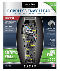 Andis Cordless Envy Li Adjustable Blade Clipper Nation - Domestic