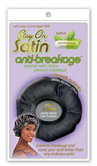 Stay On Satin Satin Edge Bonnet - Style 7600 Black