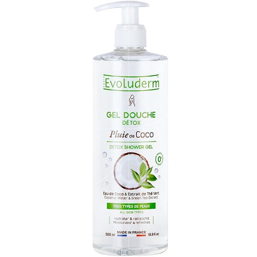 Evoluderm detox shower gel coconut rain 500ml image 0