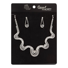 Necklace & Earring Set #282 Silver