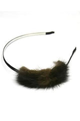 Fur Head Band - Brown