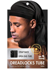 Mr. Durag Dread Locks Tube w/ Strap Back - Black #3630