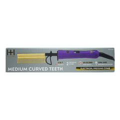 Hot & Hotter Ceramic Electrical Pressing Comb - Medium Curved Teeth #5962