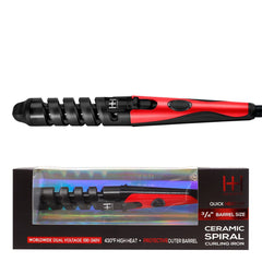 Hot & Hotter Ceramic Spiral Curling Iron 3/4" #5985