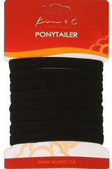 8pcs Ponytail Holders - Black