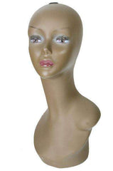 Styrofoam Head with Full Makeup