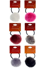 Pom Pom Ponytailer 12pc - Assorted