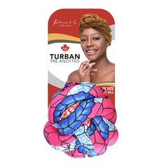 Premium African Pattern Pre-Knotted Turban - Pattern 4 #92828