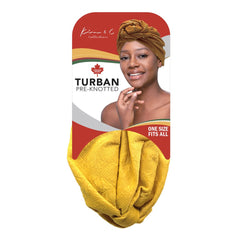 Premium Pre-Knotted Turban - Yellow #92836