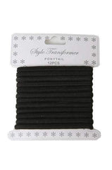 12pcs Ponytail Holders Black