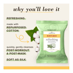 Burt's Bees Refreshing Facial Towelettes - Cucumber & Mint