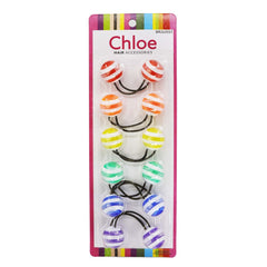 Chloe Hair Baubles - Stripe Assorted #BR2625ST