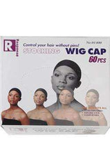 Magic Collection 60 Stocking Wig Caps Black #1400