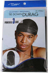 Magic Collection Adjustable Tie Down Du Rag #4800BLA
